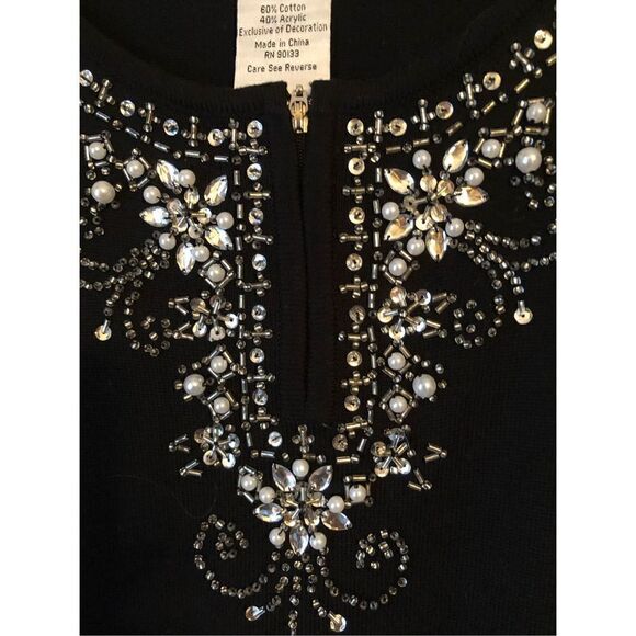 Quacker Factory Beaded Sweater L - Picture 5 of 11